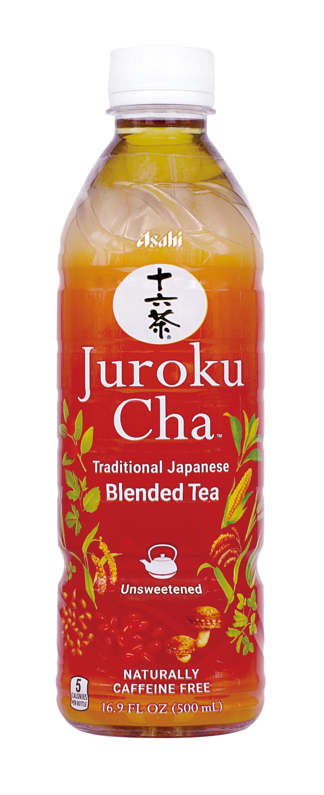 CALPICO Juroku Cha Japanese Tea, Unsweetened, Caffeine Free, 16.9 oz (12 Pack)