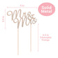 Crystal Creations Mr and Mrs Wedding Cake Topper - Rose Gold Metal - 1 Count - Sparkly Cursive Design