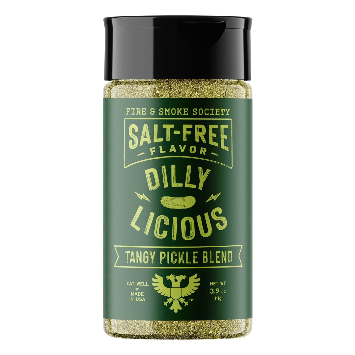Fire & Smoke Society Salt-Free Dilly Licious Seasoning Blend | All Purpose Seasoning | Chicken  Fish  Potatoes  Veggies | Garlic  Onion  Dill | M 3.9 Oz