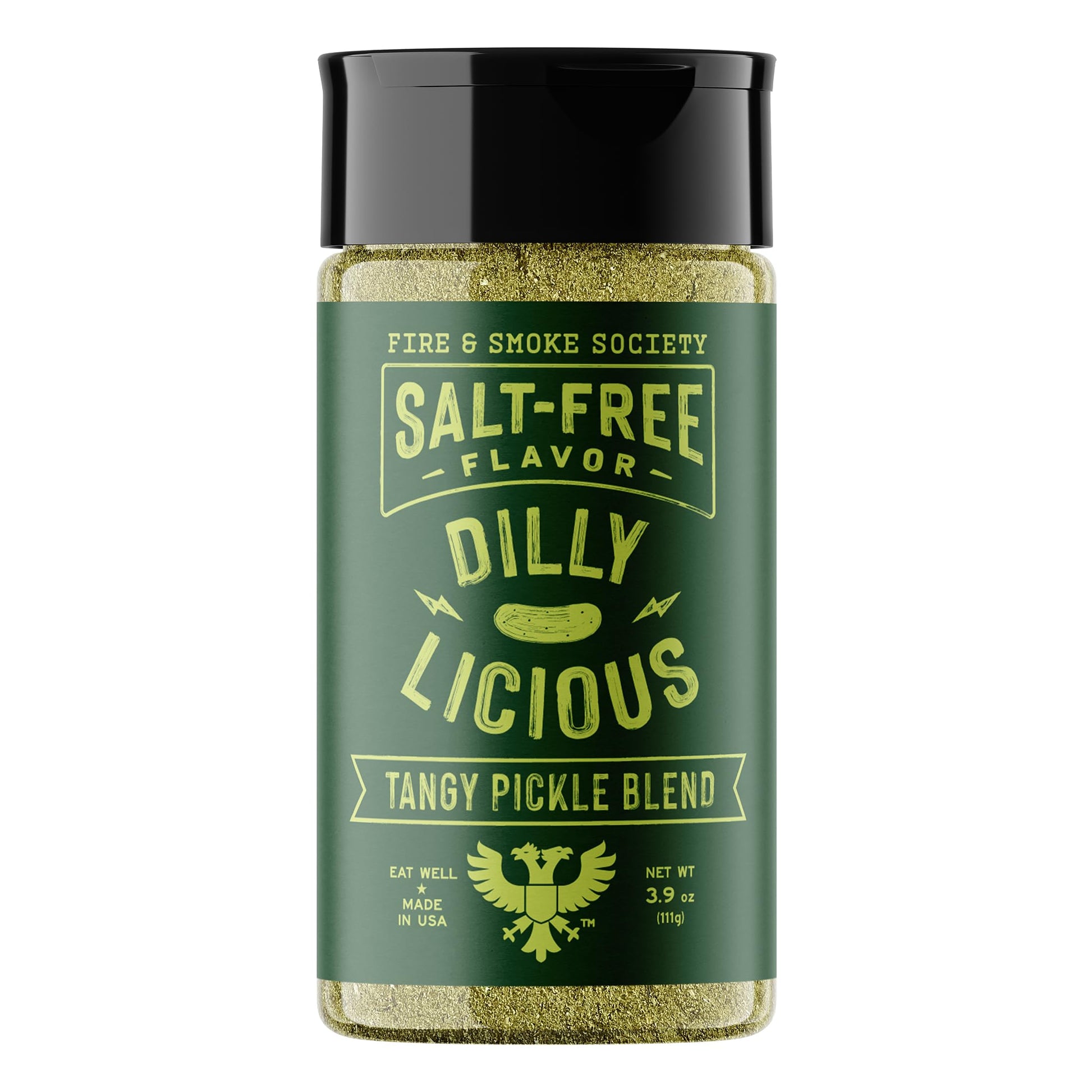 Fire & Smoke Society Salt-Free Dilly Licious Seasoning Blend | All Purpose Seasoning | Chicken  Fish  Potatoes  Veggies | Garlic  Onion  Dill | M 3.9 Oz