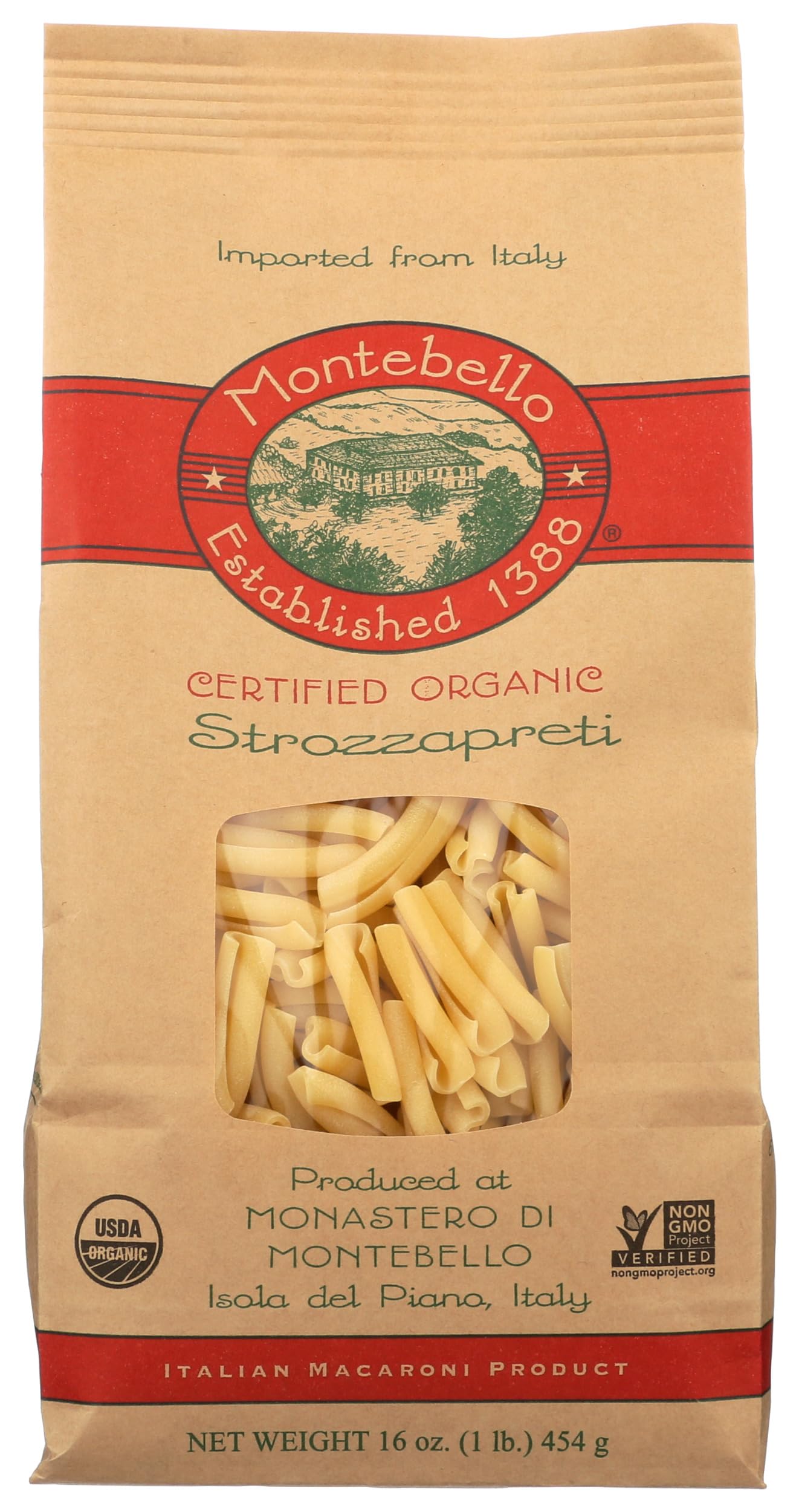 MONTEBELLO Organic Strozzapreti Pasta 16 OZ