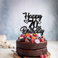 1 Pack Happy 70Th Birthday Cake Topper Glitter Heart Star 70 Fabulous Cake Pick Birthday Sign Cake Decorations For Children 70Th