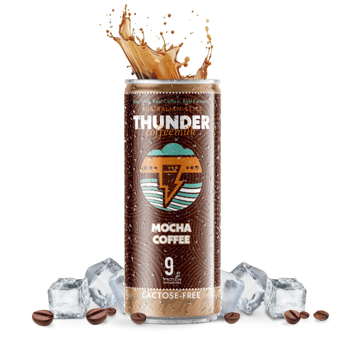 Thunder Coffeemilk - 11 Oz Aussie Style Cold-Brewed Canned Coffee (Latte), Convenient Coffee Can For Grab & Go, Natural Protein-