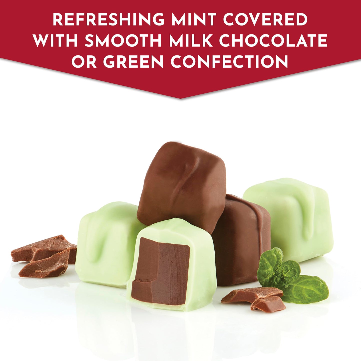 Fannie May, Milk Chocolate Candy, Mint Meltaways, Gift Box, 11.5 Oz
