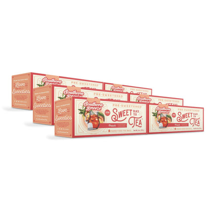 Southern Breeze Hot Brew Sweet Tea Peach Iced Tea with Black Tea and Zero Carbs Zero Sugar, 22 Individually Wrapped Family Size 
