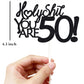 50 Birthday Cake Toppers-Black Glitter, Fifty Cake Topper, 50 Cake Topper, 50Th Birthday Decorations,50Th Birthday Cake Topper,