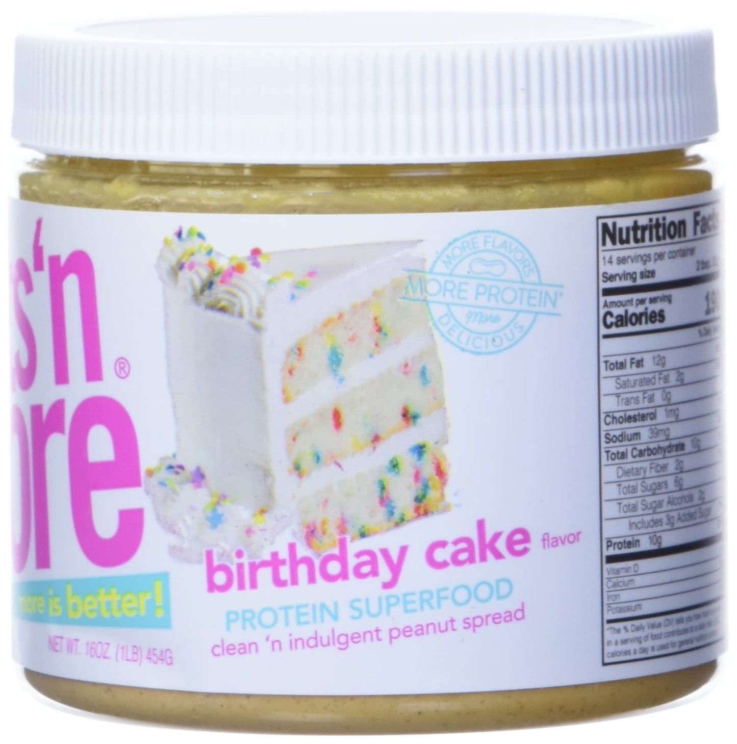 Nuts 'n More - Pb Sprd Birthday Cake - CS of 6-16 OZ (6x16 OZ)