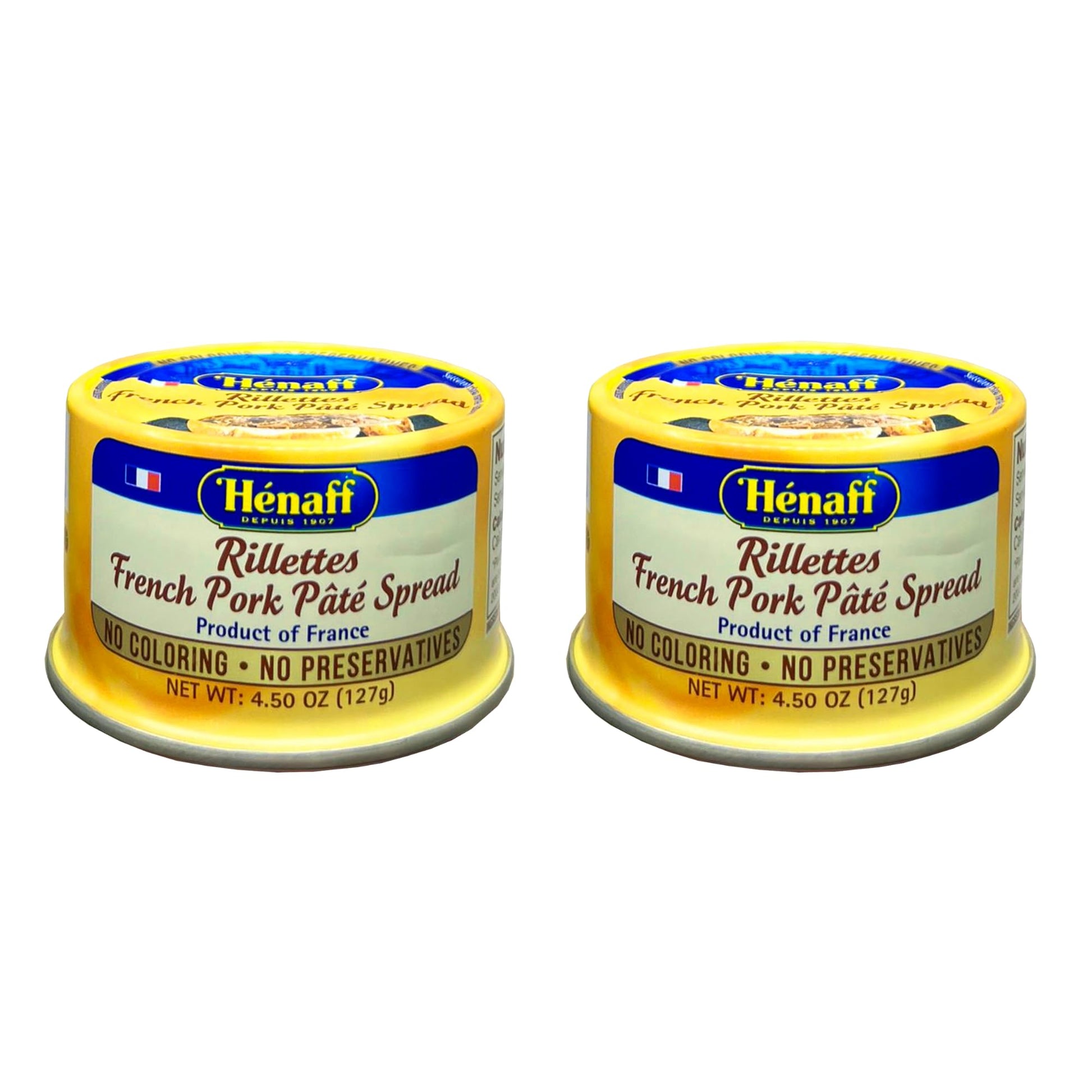 Hénaff Pork Pâté Spread - French Imported Rillettes - 2 Packs - Model QO-PTMH-1UL4