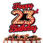 Happy 23Rd Birthday Cake Topper Fluorescent Flashing Night Out Hen Movie Nightclub Theme Decor Supplies Woman Man Happy Birthday
