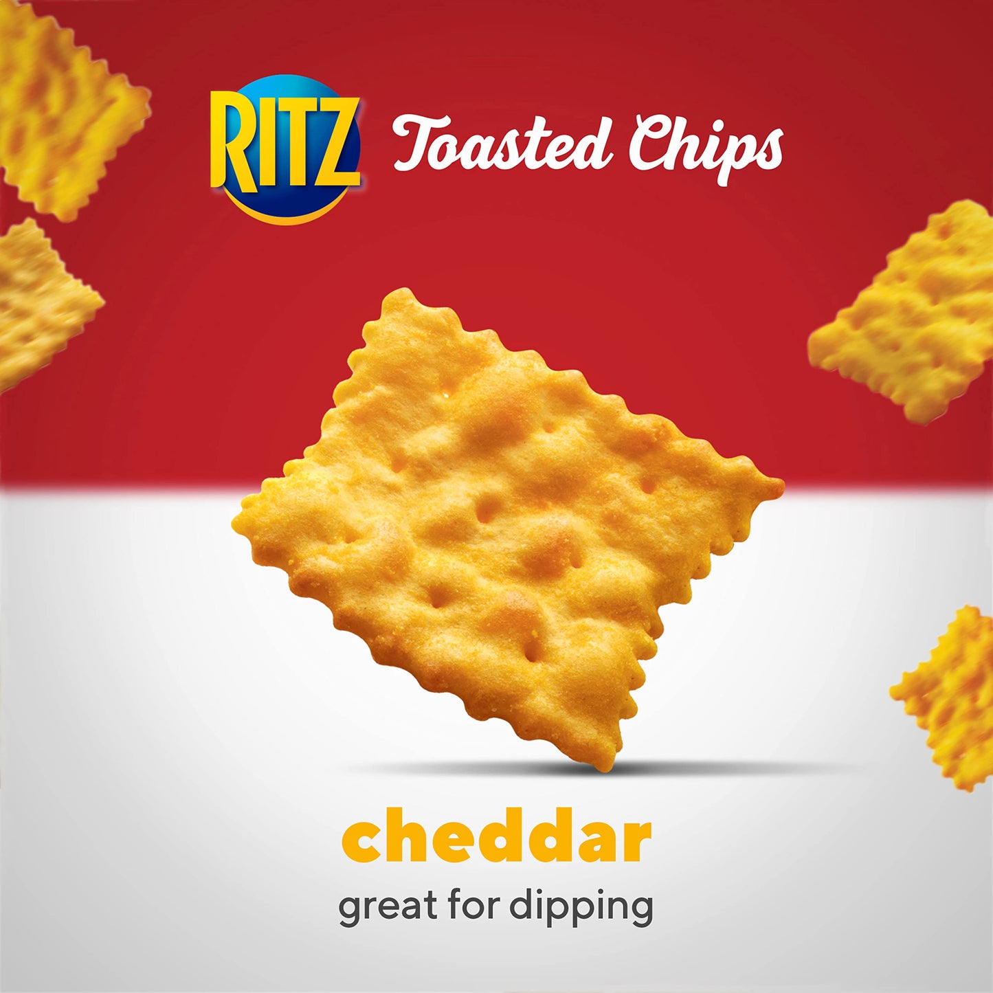 Ritz Toasted Chips Cheddar Crackers, 6 - 8.1 Oz Bags