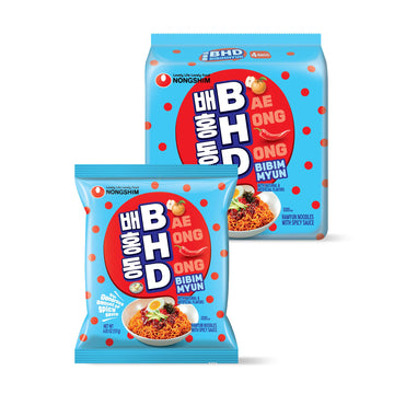 Nongshim Bae Hong Dong Bibimmyun Cold Noodles, Instant Ramyun, 4.83 oz (Pack of 4)