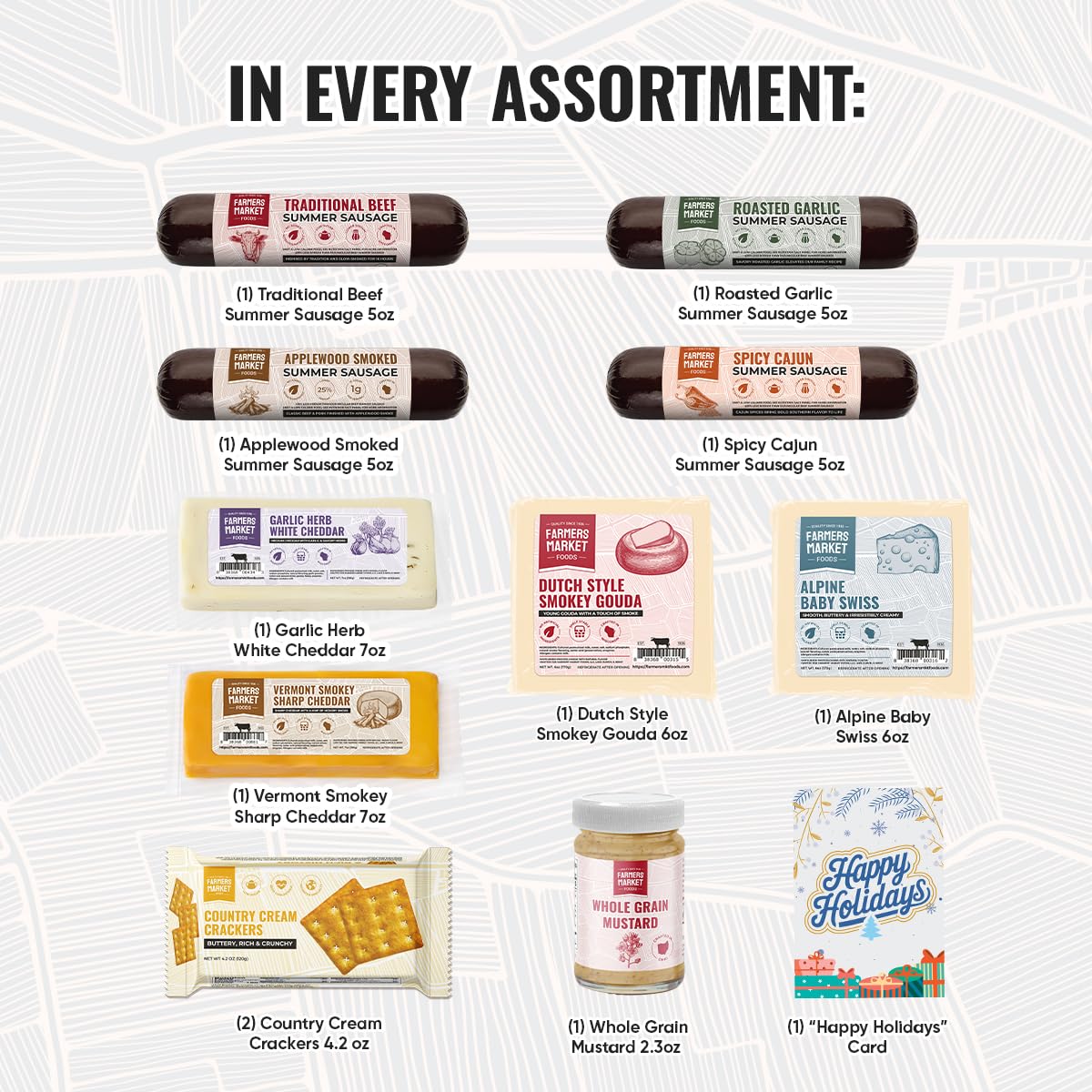 Deli Direct Farmers Market Gift Basket - Gluten Free, Keto, Paleo - 4 Piece Assortment