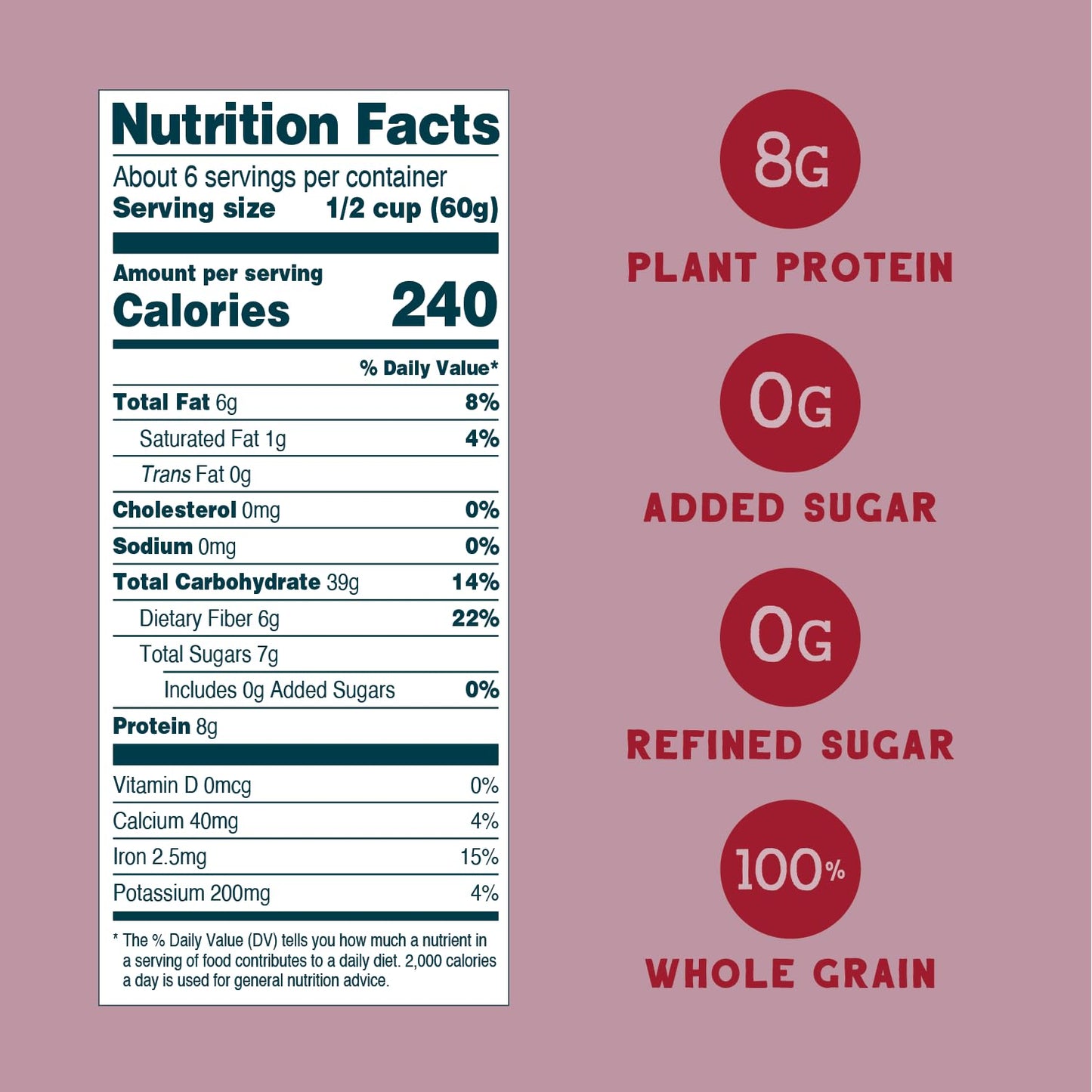 Seven Sundays Organic Muesli Cereal, Farmers Market Almond Date Currant, 32 Oz Bag (Pack of 4), Gluten Free, 0g Added Sugar, Enj