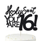 veegood Happy 53rd Birthday Cake Topper - Black Glitter, Funny Design for Men & Women, Model T630