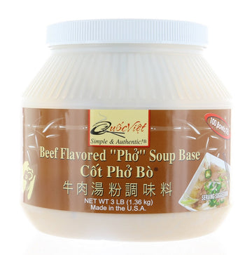 Quoc Viet Foods Beef Flavored "Pho" (Cot Pho Bo Brand) 3-Lb/1.36Kg