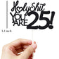 25 Funny Birthday Cake Toppers-Black Glitter, Twenty Five Cake Topper, 25 Cake Toppers, 25Th Birthday Decorations,25Th Birthday