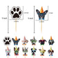 TSJ Dog Cupcake Toppers, 24PCS Paper Puppy Theme Birthday Decorations, Dog Toppers, Model CT-D
