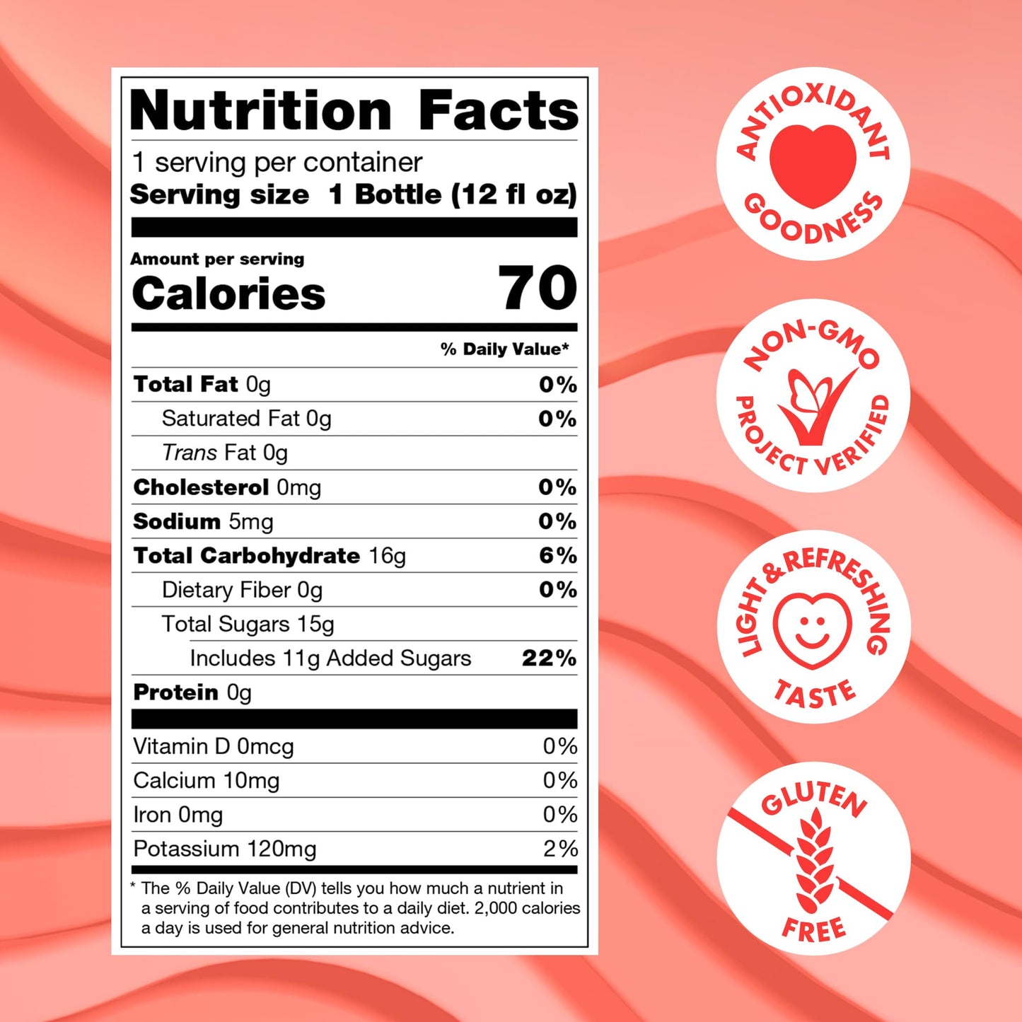 POM Wonderful Antioxidant Super Tea, Pomegranate Peach Passion White Tea, 12 Ounce