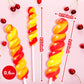 18 Pack Cherry Red And Yellow Twisty And Swirl Lollipops Candy, Swirl Candy Lollipops Individually Wrapped Bulk, Kid'S Suckers L
