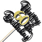 Klionjor Cake Topper - 60th Birthday Decoration, Black Gold Glitter, Photo Prop, Cardboard Material