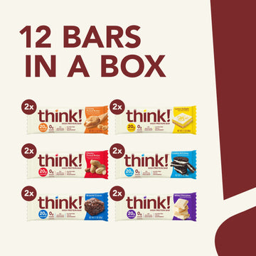 Think, High Protein Bars Variety Pack, 2.1 Ounce