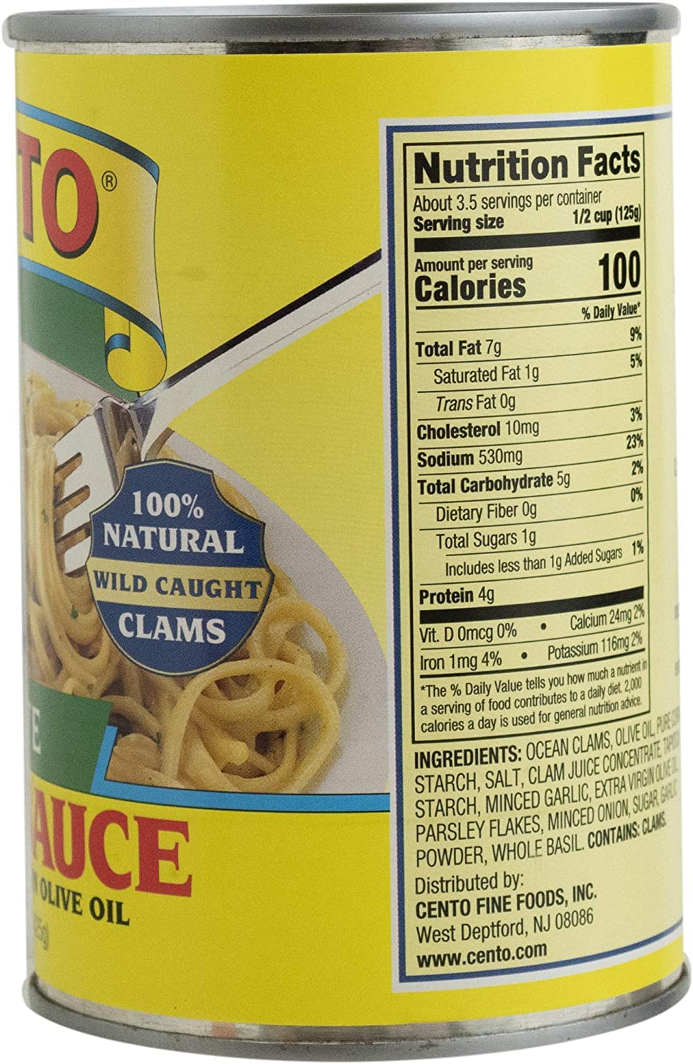 Cento Italian Style White Clam Sauce, 15 Ounce (Pack Of 6)