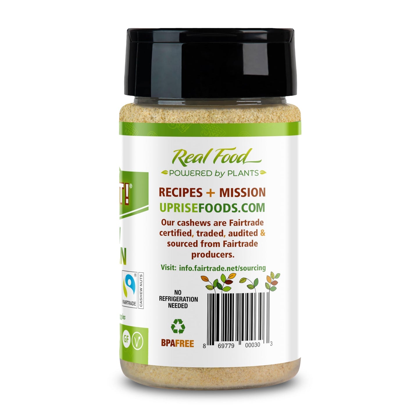 Nooch It Cashew Parmesan Cheese – 4Oz | Dairy-Free, Organic, Fair Trade, Non-Gmo, Gluten-Free | Plant-Based Cashew Cheese Topping & Parmesan Substitute For Pasta, Pizza & Popcorn