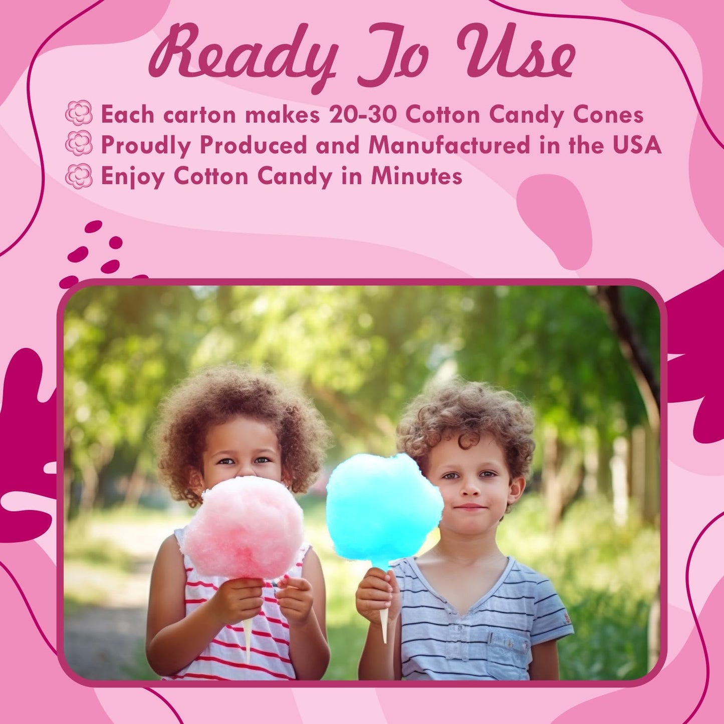Cotton Candy Floss Sugar Package of 2ct-(Pink Vanilla and Blue Raspberry)-2lb Each Flavor- (2ct-2lb Jars)