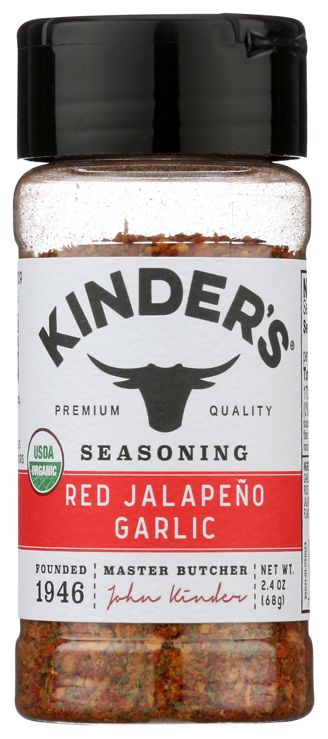 KINDERS Organic Red Jalapeno & Garlic Seasoning, 2.4 OZ