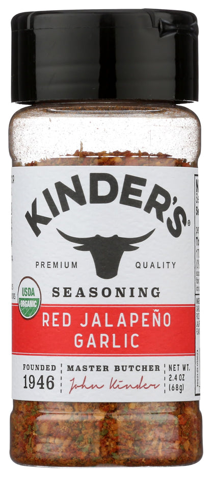 KINDERS Organic Red Jalapeno & Garlic Seasoning, 2.4 OZ