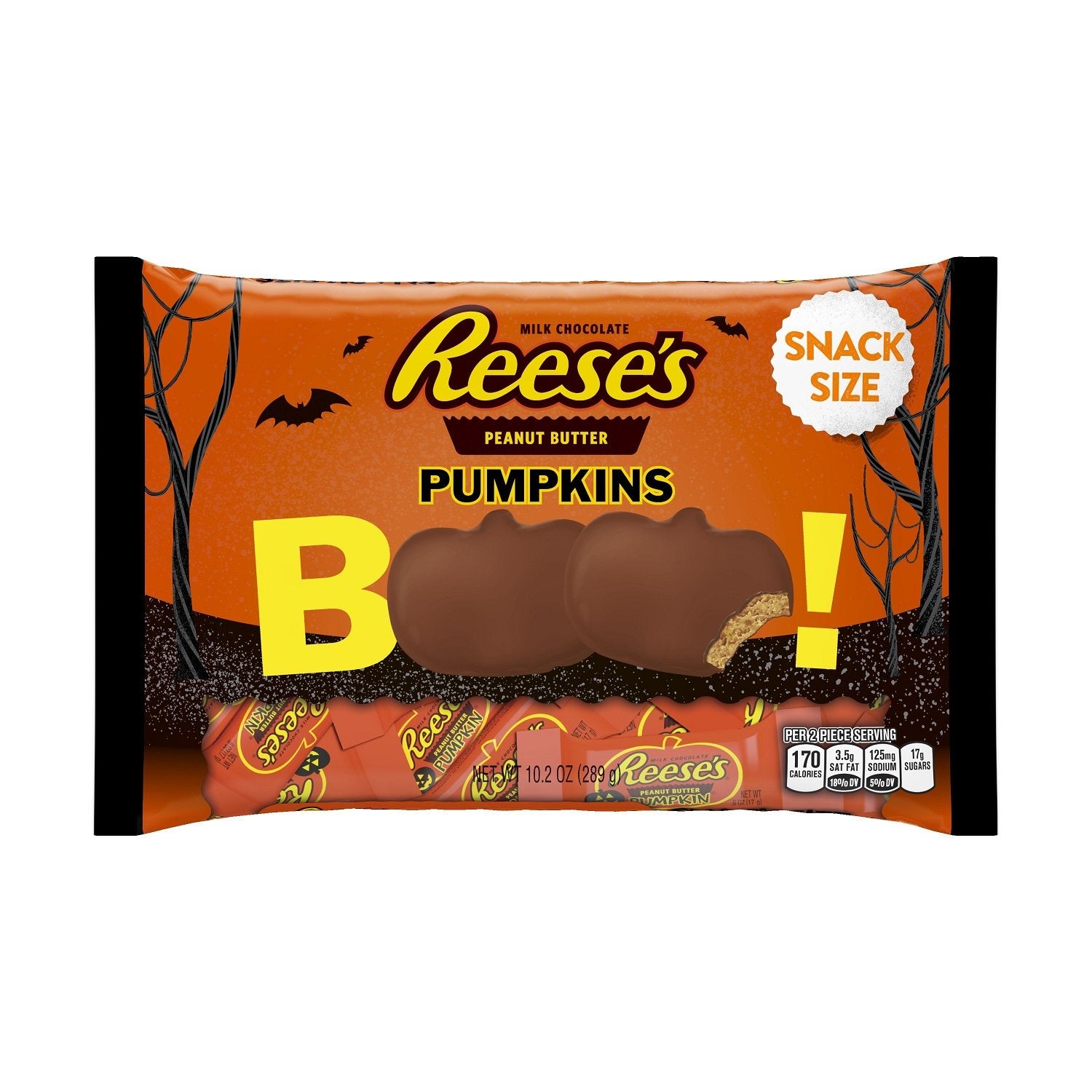 REESES Snack Size Peanut Butter Pumpkins, 10.2 Ounce