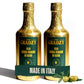 Giadzy by Giada de Laurentiis 2 Pack Olive Oil Extra Virgin - Premium Unfiltered Cold-Pressed Italian Olive Oil, Gold Wrap, Made