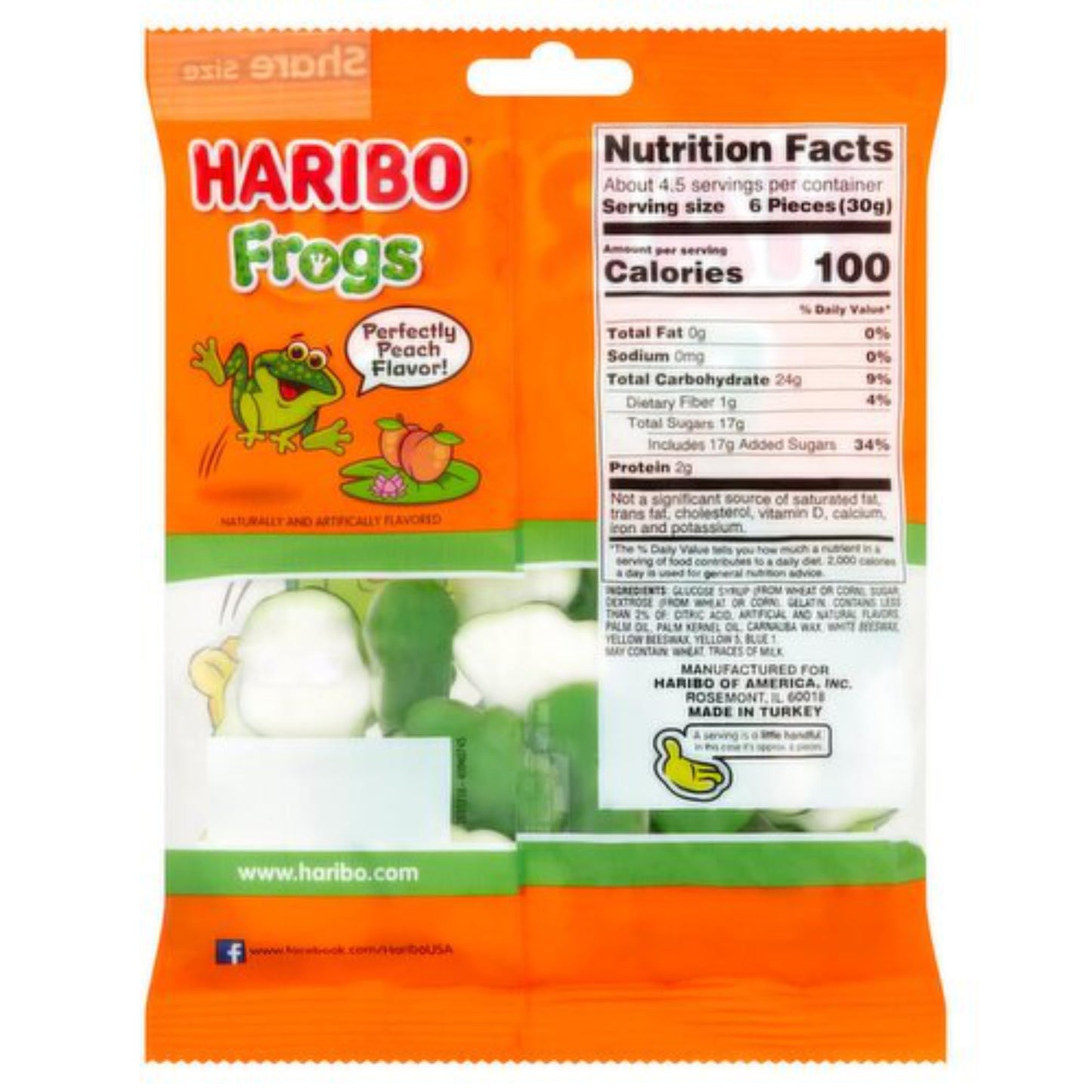Haribo Gummi Frogs (Pack Of 4)