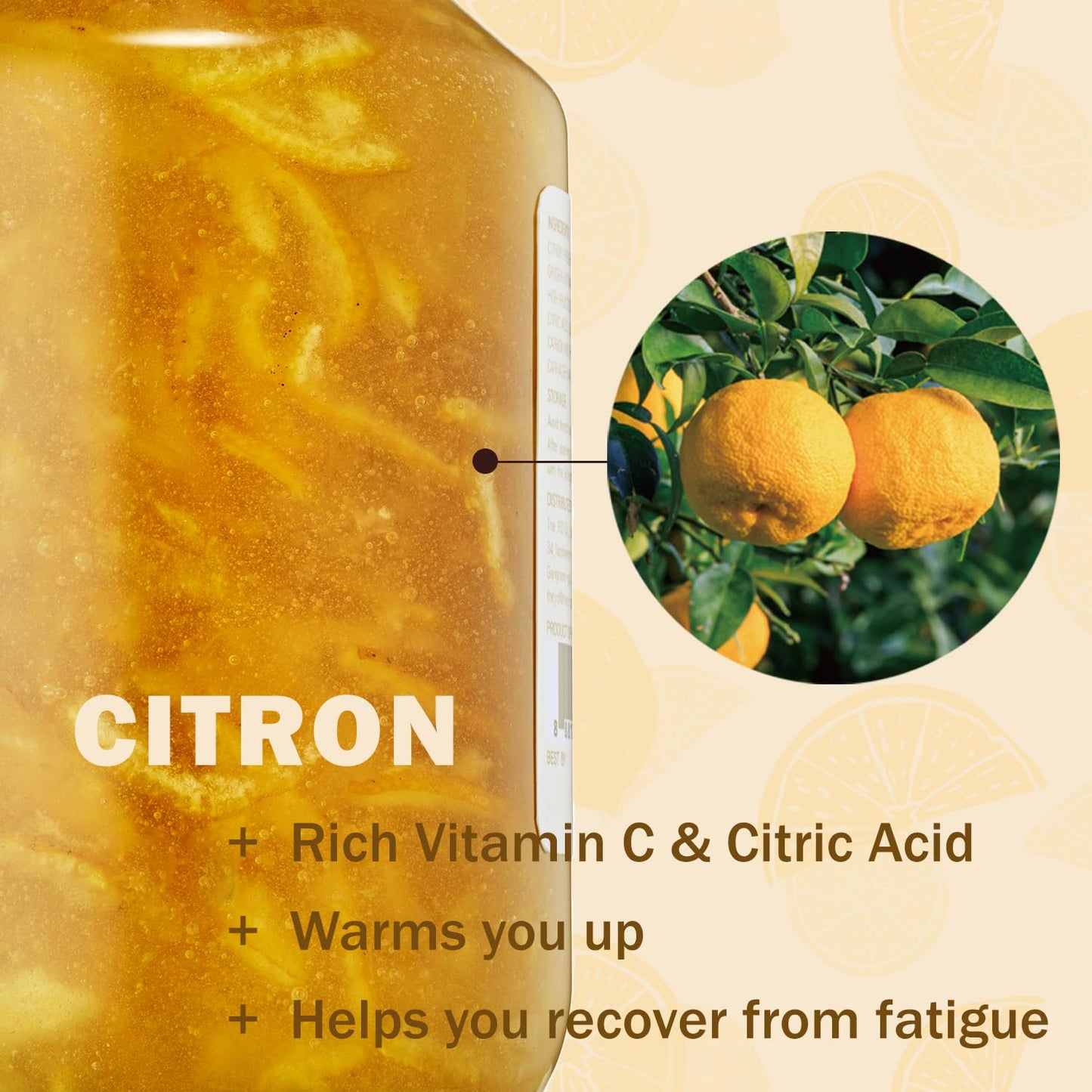 Kpantry Honey Citron Tea - Korean Marmalade With Chemical-Free And Fresh Yuzu Citron - Stress Relief Soothing Blend & Instant Ho