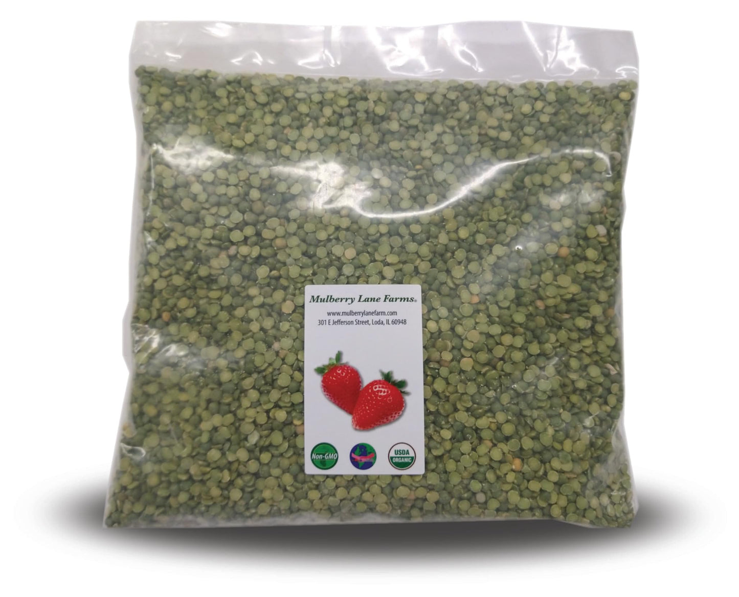 Green Split Peas 5 Pounds USDA Certified Organic Non-GMO Bulk, Product of USA, Mulberry Lane Farms