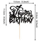 1 Pcs Halloween Happy Birthday Cake Topper Glitter Spooky Rip Zombie Hand Spider Bat Halloween Cake Pick For Halloween Theme Bab