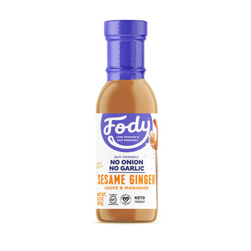 Fody Foods Vegan Sesame Ginger Sauce Marinade, Avocado Oil, Low Fodmap Certified, No Msg, Gut & Ibs & Keto Friendly, 8.5 Ounce