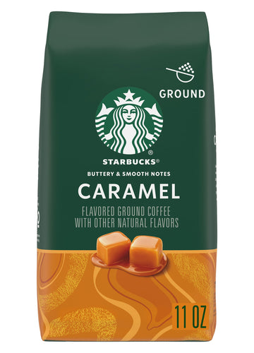 Starbucks Flavored Ground Coffee, Caramel, 11 Oz