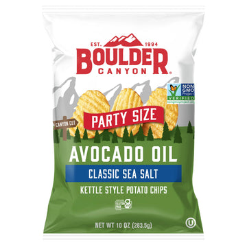 BOULDER CANYON Avocado Oil Classic Sea Salt Kettle Style Potato Chips, 10 OZ