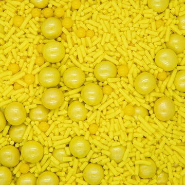 Yellow Sprinkles For Cake Decorating, Cookie, And Cupcake Baking - Fancy Edible Yellow Cake Sprinkles And Toppings In Yellow Can