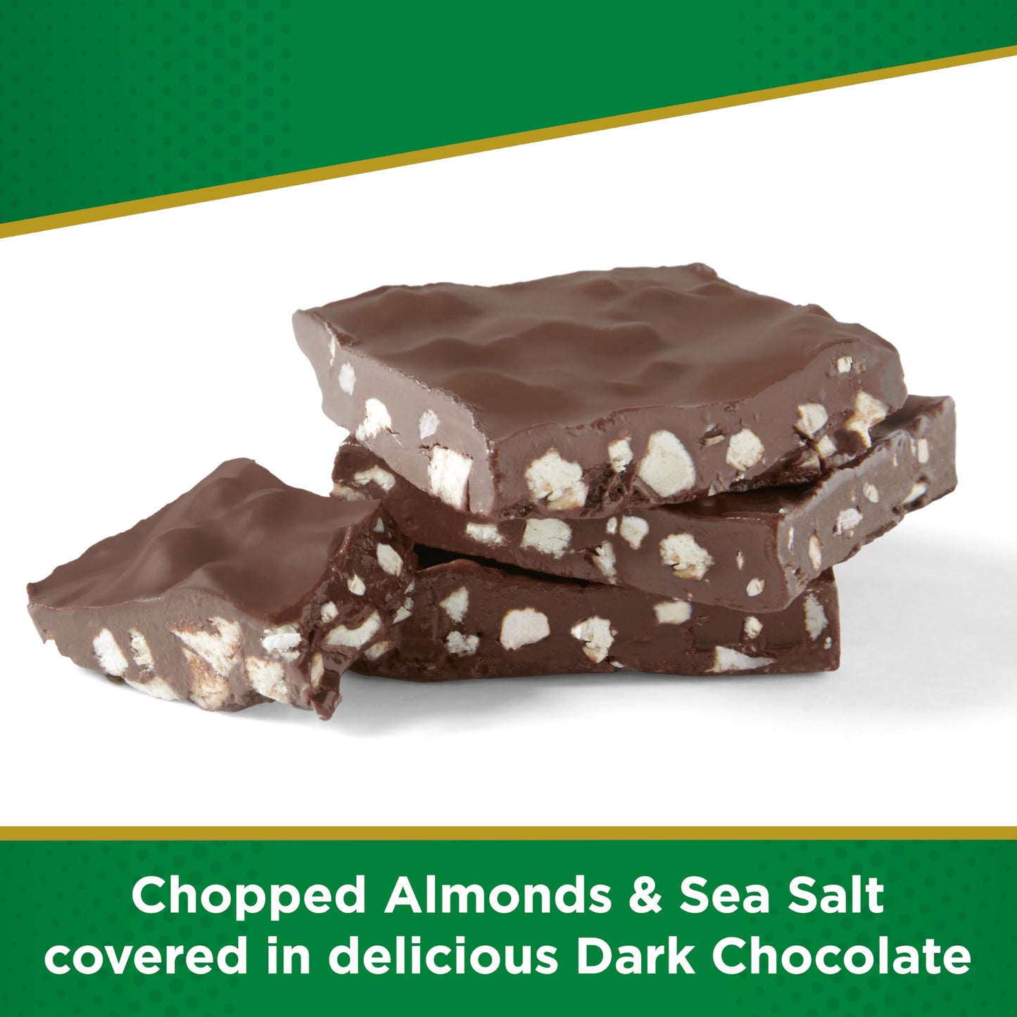 Russell Stover Sugar Free Dark Chocolate Almond & Sea Salt Bark, 7.5 Oz Bag (≈ 24 Pieces)