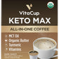 Vitacup Keto Max Dark Roast Coffee Pods, Ketosis & Energy, Butter, Mct Oil, Turmeric, B Vitamins, D3, All-In-One Keto Recyclable Single Serve Pod Compatible W/Keurig K-Cup Malt-Inspired,72 Ct