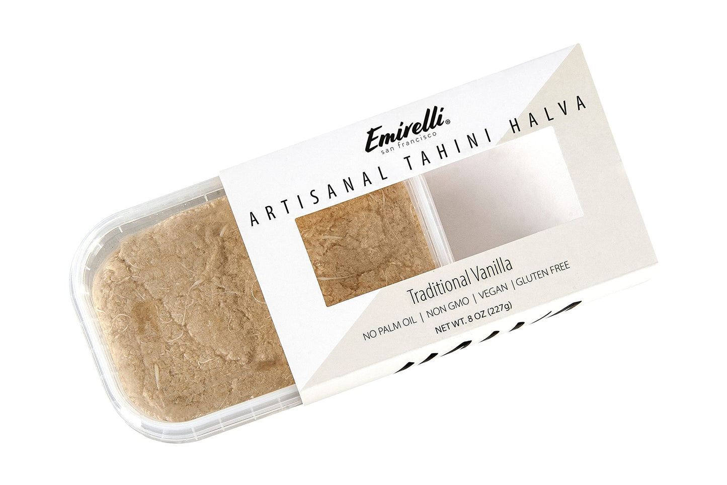 Emirelli Halva Dessert - Authentic Vegan Turkish Sweets - Vanilla Flavor - 8 Ounce