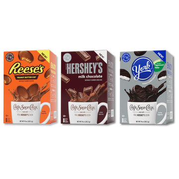 Candy Shop Cocoa Mix Variety Pack, Hot Chocolate, HERSHEY'S Milk Chocolate, REESES Peanut Butter Cup, YORK Peppermint Pattie, Ma