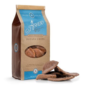 Asher'S Chocolate Company, Delicious Chocolate Covered Potato Chips, Made From The Finest Kosher Chocolate, Family Owned Since 1892 (8.5Oz, Milk Chocolate)
