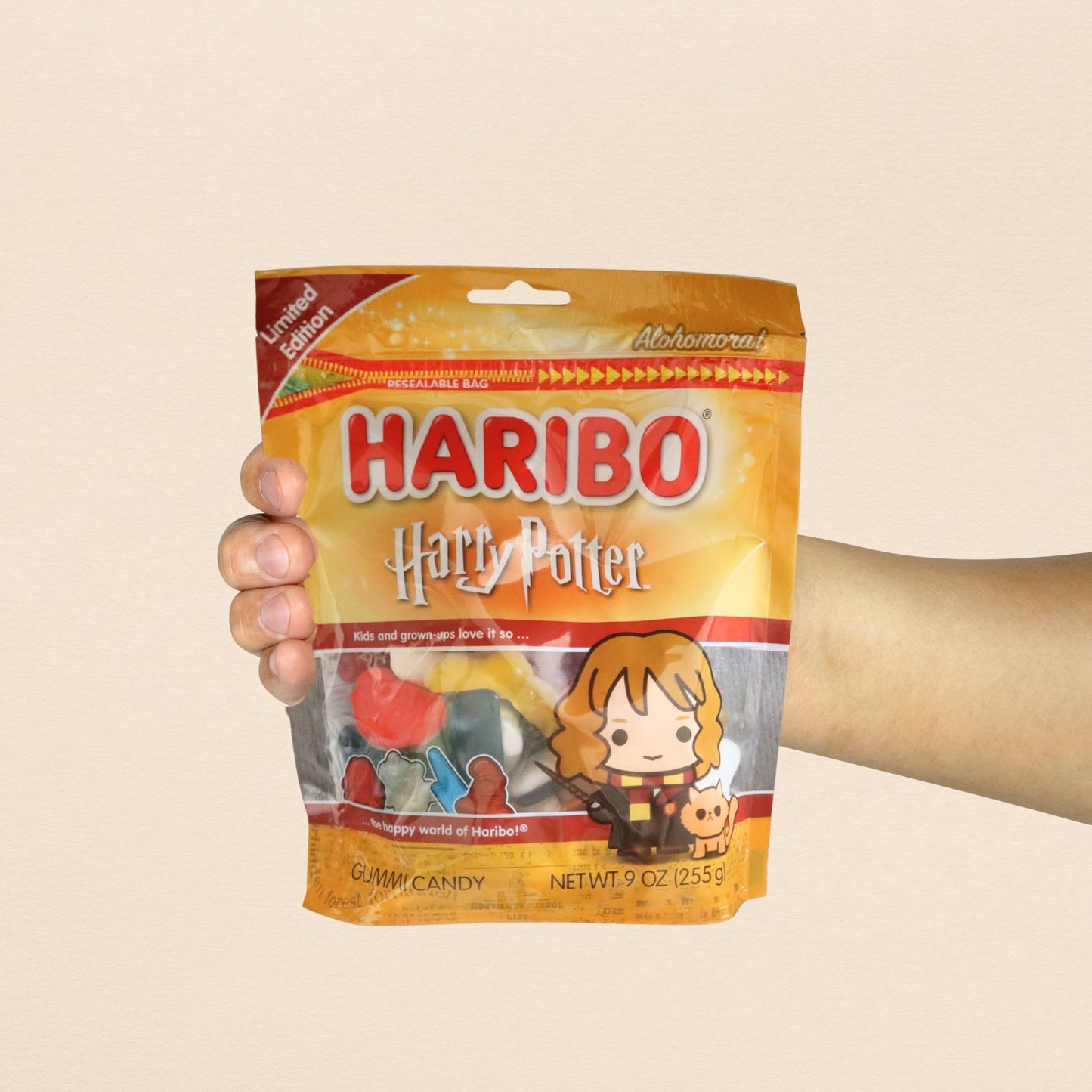 Haribo Hermione Granger Gummies – Pack Of 2 Bags (9 Oz Each) – Harry Potter Themed Gummy Candy – Fruity Chewy   With Magical Shapes – Fun Snack For Fans, Parties, Trick-Or-Treat & Gift Bags