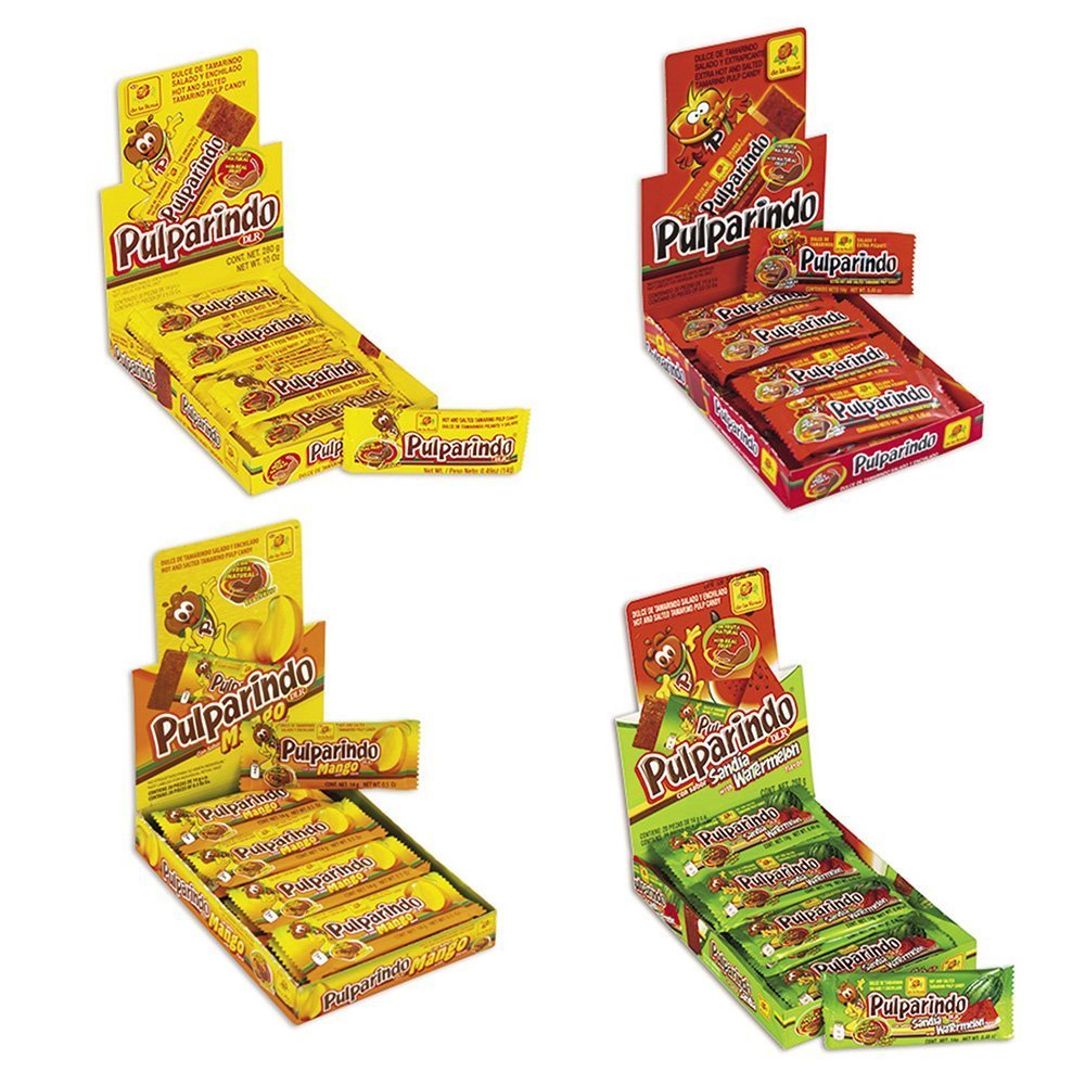 De La Rosa Pulparindo Flavors Bundle (Original, Mango, Watermelon And Xspicy)