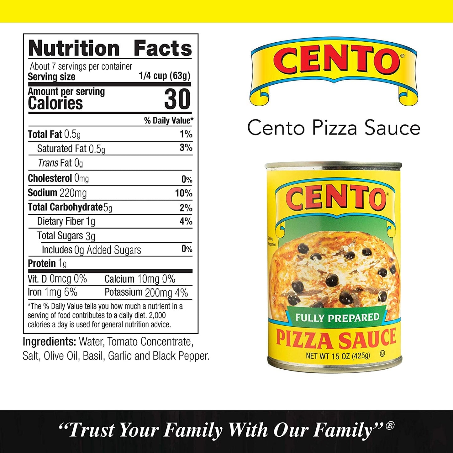 Cento Italian Style Pizza Sauce, 15 Ounce (Pack of 6)