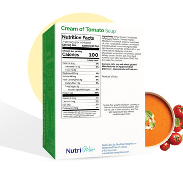 Nutriwise High Protein Soup | Cream Of Tomato | 16G Protein, Low Calorie, Low Carb, Zero Fat, Low Sugar | Gluten Free Diet For H