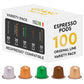 Grano Milano Variety Pack Coffee Capsules - 100 Aluminum Coffee Pods Compatible With Nespresso Original Line  Medium And Dark Roast  Made In Italy